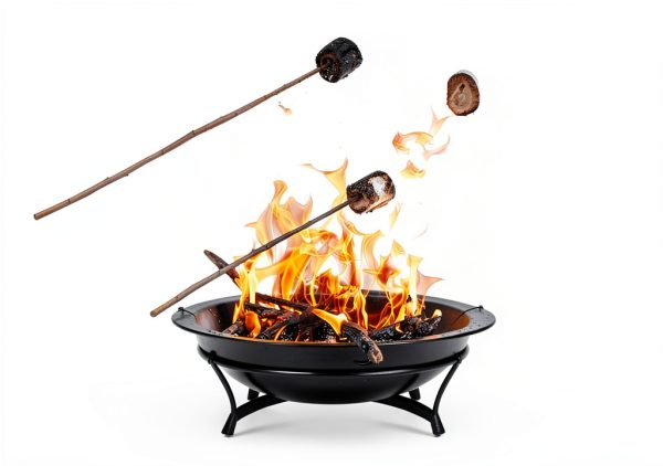 Wood Burning Fire Pit Gas One Modern Metal Bowl-7