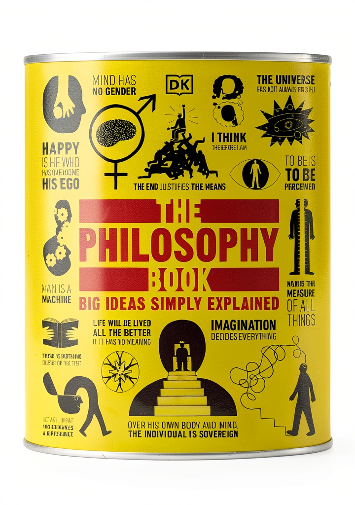 DK Philosophy Reference Kindle book open on a tablet showing enhanced typesetting