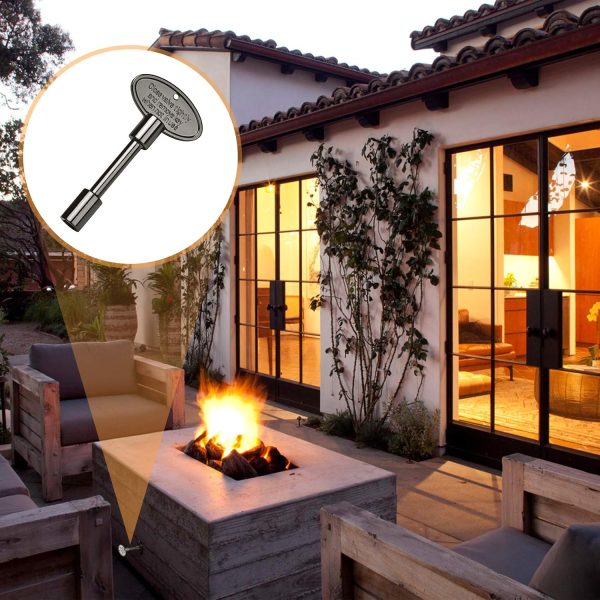 Skyflame Fireplace Valve Key 3 Inches Flat Black-4