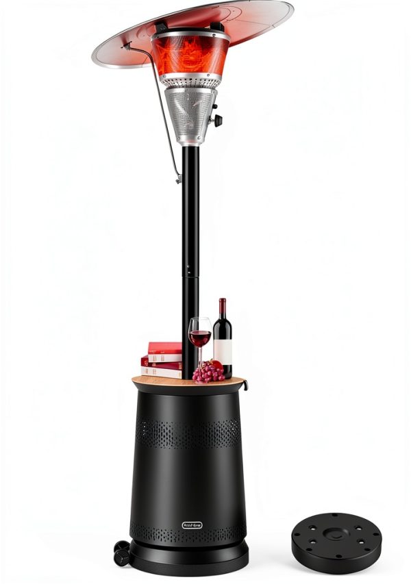 Mars Explo Outdoor Patio Heater Adjustable Temperature Black-0