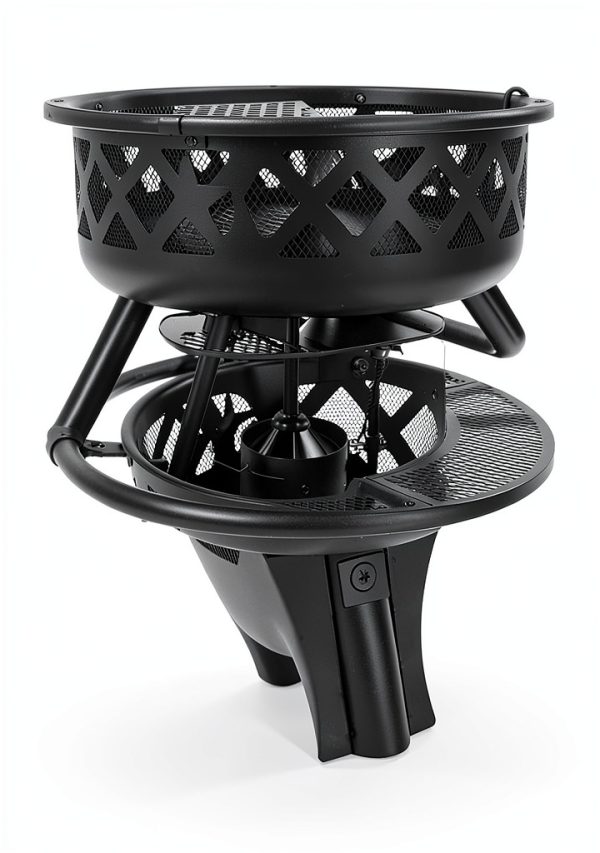 Hykolity 35 Inch Steel Fire Pit Wood Burning Grill-5