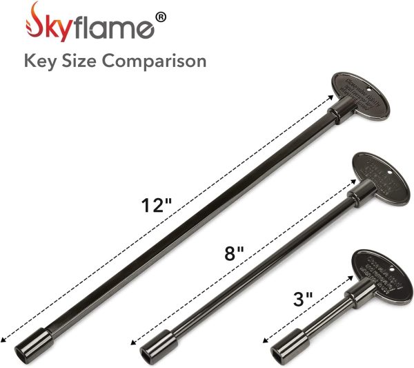 Skyflame Fireplace Valve Key 8 Inch Black-2