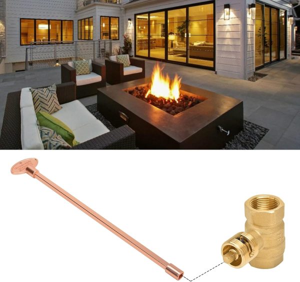 Skyflame Fireplace Valve Key 12" Rose Gold-3