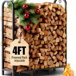 Gtongoko Firewood Rack Powder Coated Steel 4ft-0