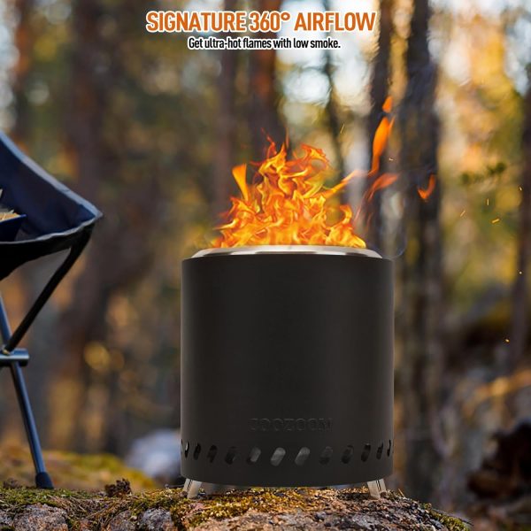 Stainless Steel Portable Fire Pit COOZOOM Patio-4