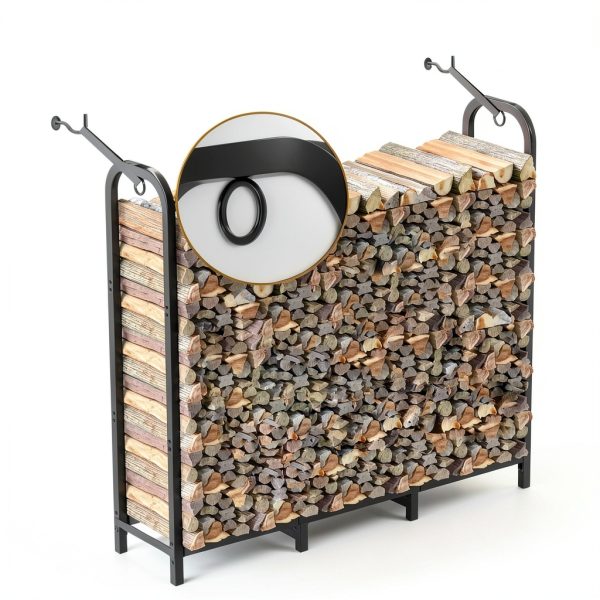 Gtongoko Firewood Rack Powder Coated Steel 4ft-2