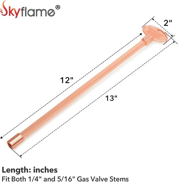 Skyflame Fireplace Valve Key 12" Rose Gold-1