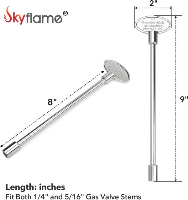 Skyflame Polished Chrome Fireplace Valve Key-1