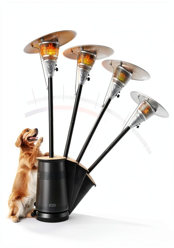 Mars Explo Outdoor Patio Heater Adjustable Temperature Black-7