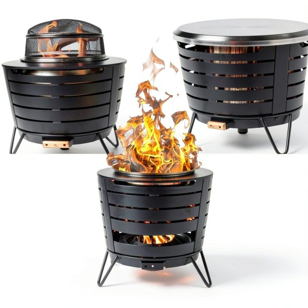 TIKI Stainless Steel Patio Fire Pit Smokeless Outdoor-6