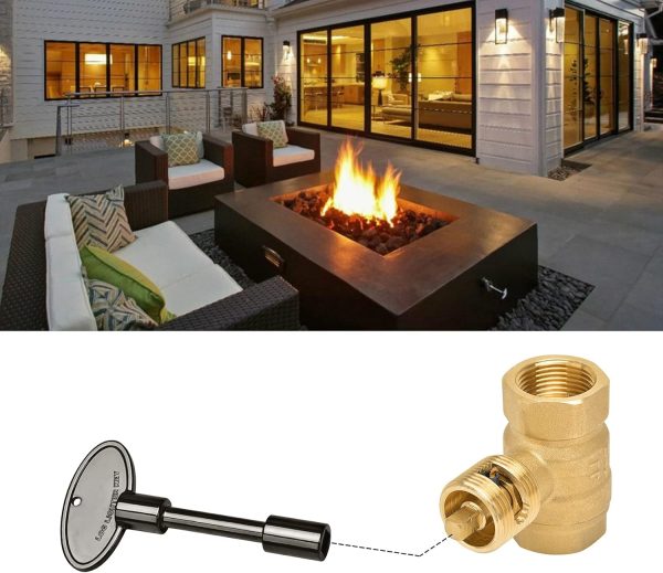 Skyflame Fireplace Valve Key 3 Inches Flat Black-3