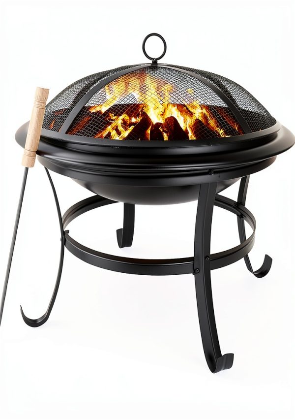 Wood Burning Fire Pit Gas One Modern Metal Bowl-0