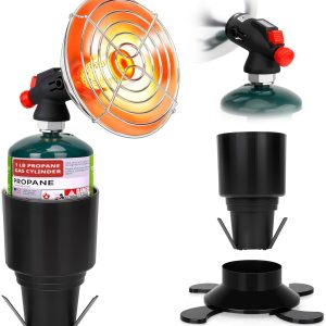 HEATHIVE Golf Cart Heater Portable Propane Silver Adjustable-0
