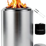 VivaGarden Stainless Steel Tabletop Fire Pit-0