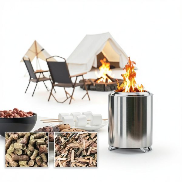 VivaGarden Stainless Steel Tabletop Fire Pit-4