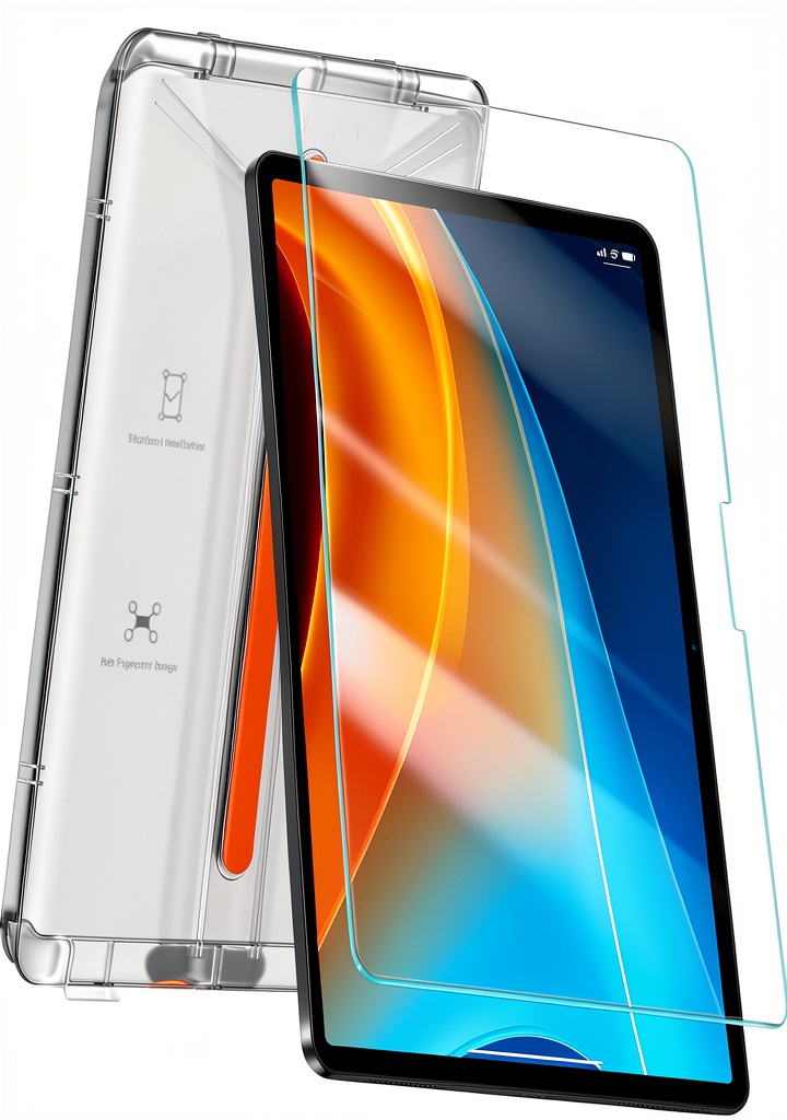 TORRAS screen protector applied on iPad Pro 13 in a coffee shop