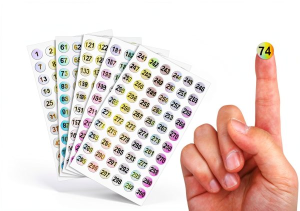 Laumoi Waterproof Nail Art Number Stickers Multicolor Small 10pcs-2