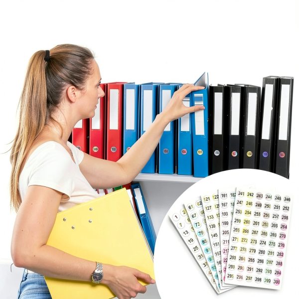 Laumoi Waterproof Nail Art Number Stickers Multicolor Small 10pcs-6