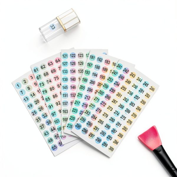 Laumoi Waterproof Nail Art Number Stickers Multicolor Small 10pcs-3
