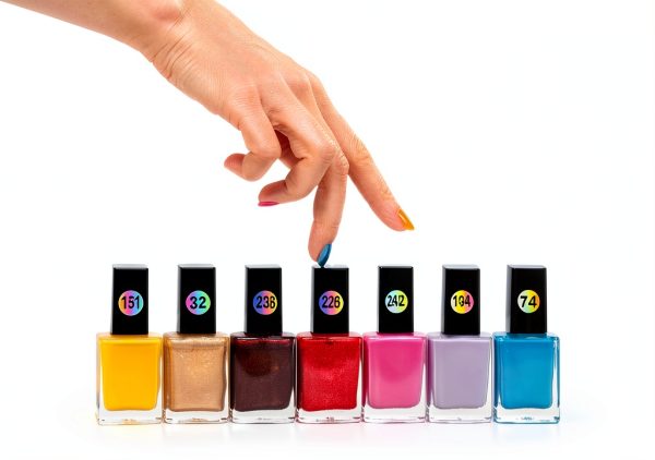 Laumoi Waterproof Nail Art Number Stickers Multicolor Small 10pcs-5