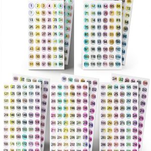 Laumoi Waterproof Nail Art Number Stickers Multicolor Small 10pcs-0