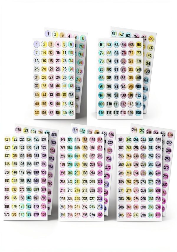Laumoi Waterproof Nail Art Number Stickers Multicolor Small 10pcs-0