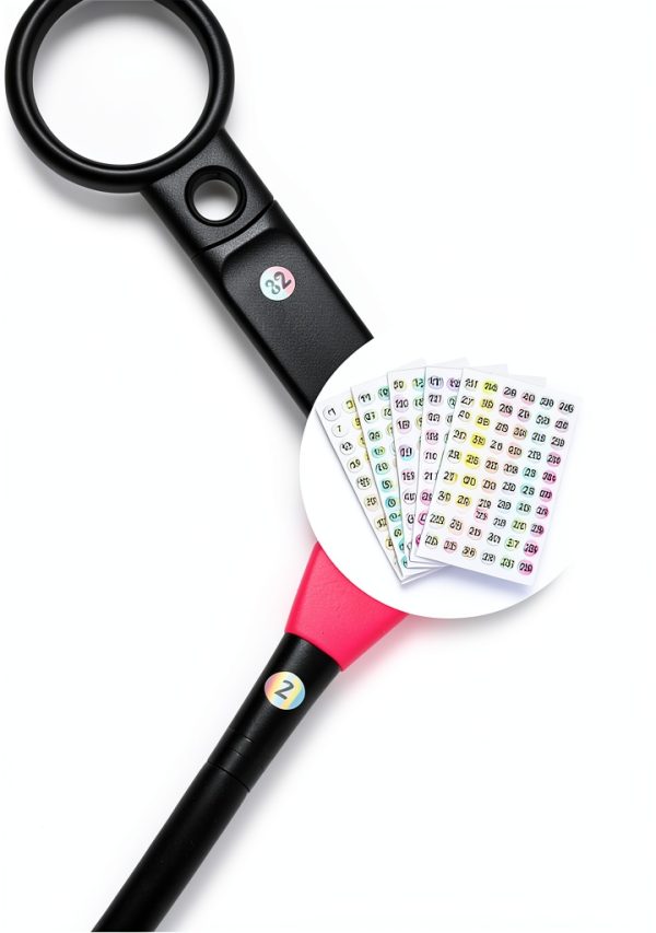 Laumoi Waterproof Nail Art Number Stickers Multicolor Small 10pcs-4