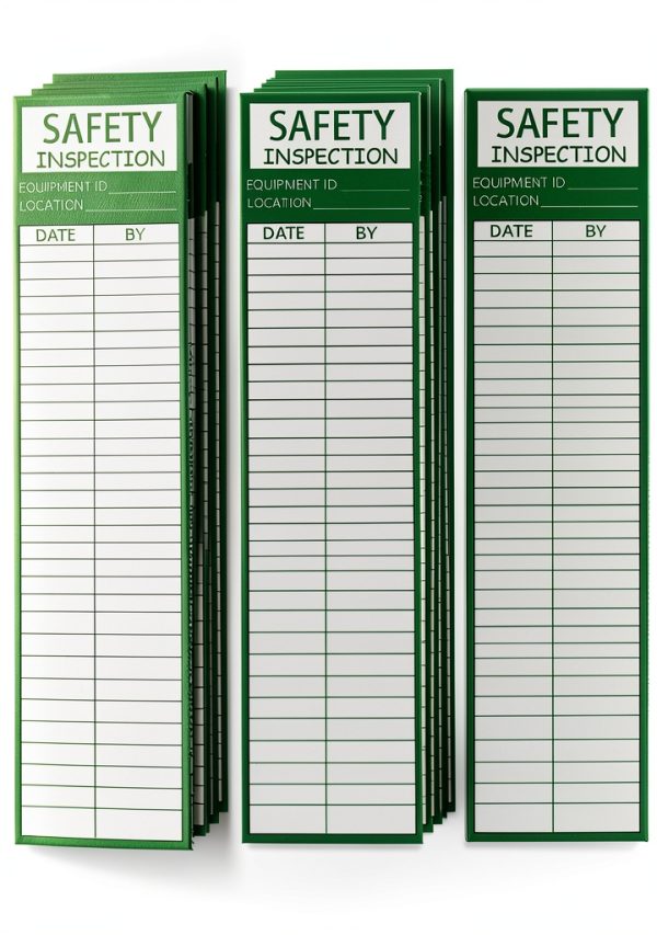 Safety Inspection Stickers 50 Pcs Green 8.5×2 Inch Labels by-0