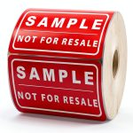 Not for Resale Labels 500pcs 1x2in Red Self‑Adhesive Stickers wootile-0