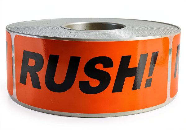 1x3-inch Rush! Labels Red Shipping Mailing Instructions Self-Adhesive Stickers 500 Labels Total-0