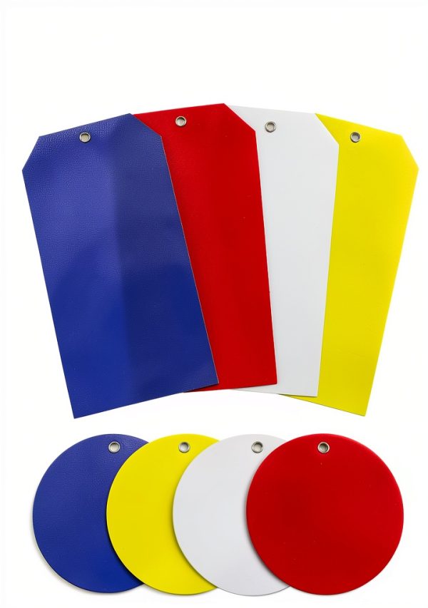 Yellow plastic tags by CleverDelights 6.25" x 3.125" Waterproof-2