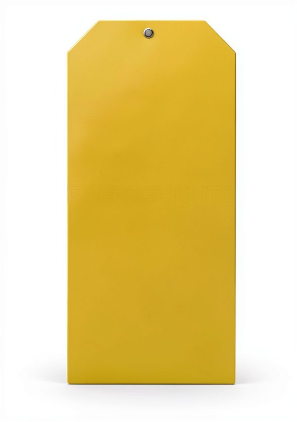 Yellow plastic tags by CleverDelights 6.25" x 3.125" Waterproof-0