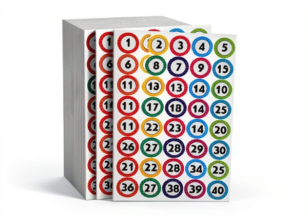 Grevosea 1000 Pcs 1-40 Number Stickers, 1 Inch Small Number Stickers Self Adhesive Sticker Numbers Decals Labels for Indoor Outdoor Storage Organizing Boxes Bins Toolbox (25 Sheets)-0