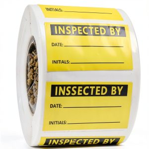 2X1 Inch Yellow Inventory Labels Top Label 500 pcs Roll-0