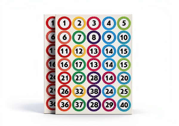 Grevosea 1000 Pcs 1-40 Number Stickers, 1 Inch Small Number Stickers Self Adhesive Sticker Numbers Decals Labels for Indoor Outdoor Storage Organizing Boxes Bins Toolbox (25 Sheets)-1