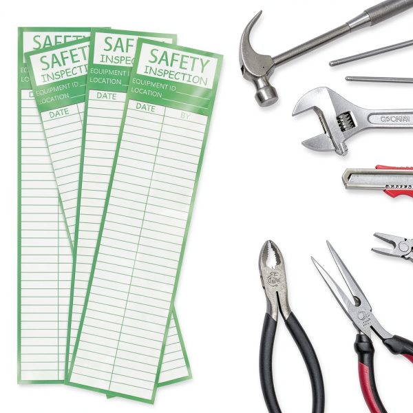 Safety Inspection Stickers 50 Pcs Green 8.5×2 Inch Labels by-3