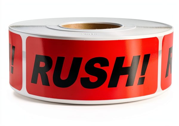 1x3-inch Rush! Labels Red Shipping Mailing Instructions Self-Adhesive Stickers 500 Labels Total-1