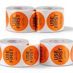Food Service Stickers Telooco 1.5 Inch Orange Round Labels 2000 Qty-0