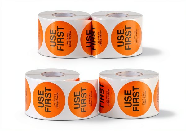 Food Service Stickers Telooco 1.5 Inch Orange Round Labels 2000 Qty-0