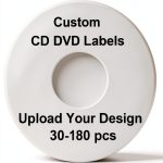 Custom CD DVD Labels by YinDL - 4.65" Round Vinyl Labels, 10-180 pcs-0