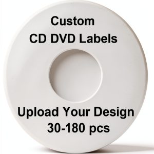 Custom CD DVD Labels by YinDL - 4.65" Round Vinyl Labels, 10-180 pcs-0