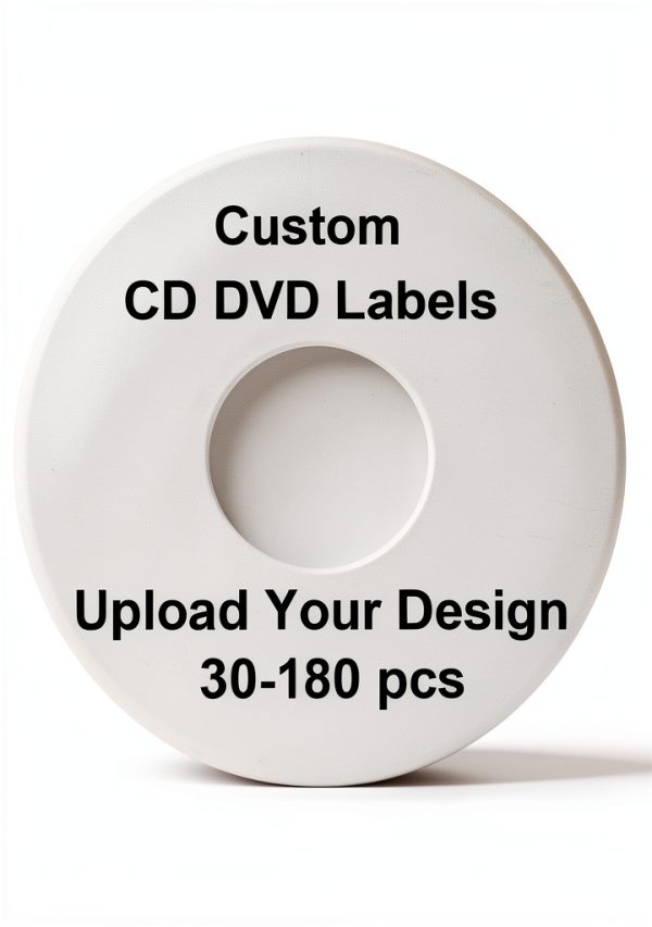 Custom CD DVD Labels by YinDL - 4.65" Round Vinyl Labels, 10-180 pcs-0