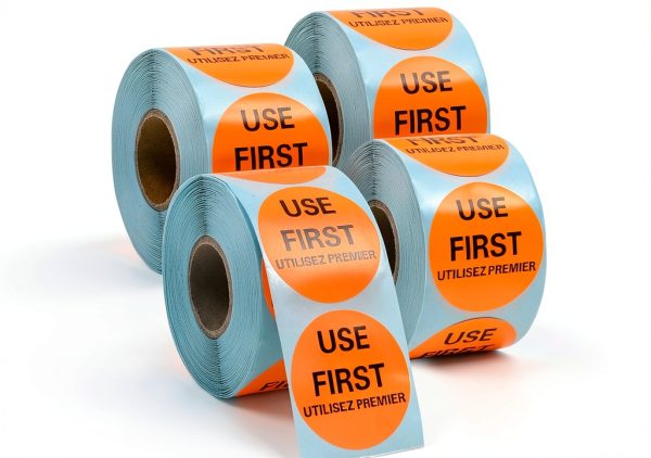 L LIKED 2000 Pcs Circle Removable Labels 1.5" Orange Inventory Labels-0