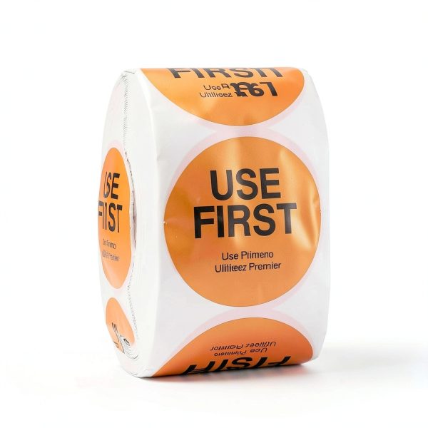 Food Service Stickers Telooco 1.5 Inch Orange Round Labels 2000 Qty-2